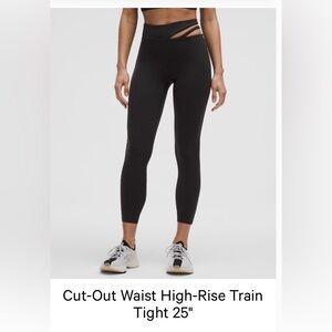 Lululemon Cut Out Waist High Rise Train Tight  Sz 12